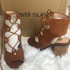 River Island Lace-up Heels - Size 6